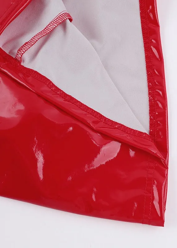 Dorota 3D Hearts Patent Leather Mini Dress
