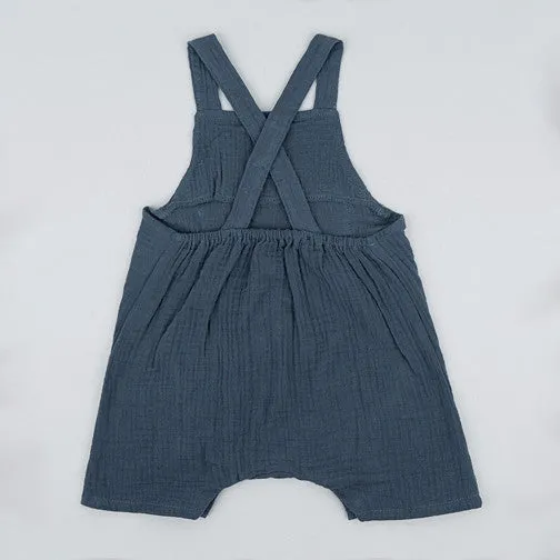 Dotty Navy Gauze Overall