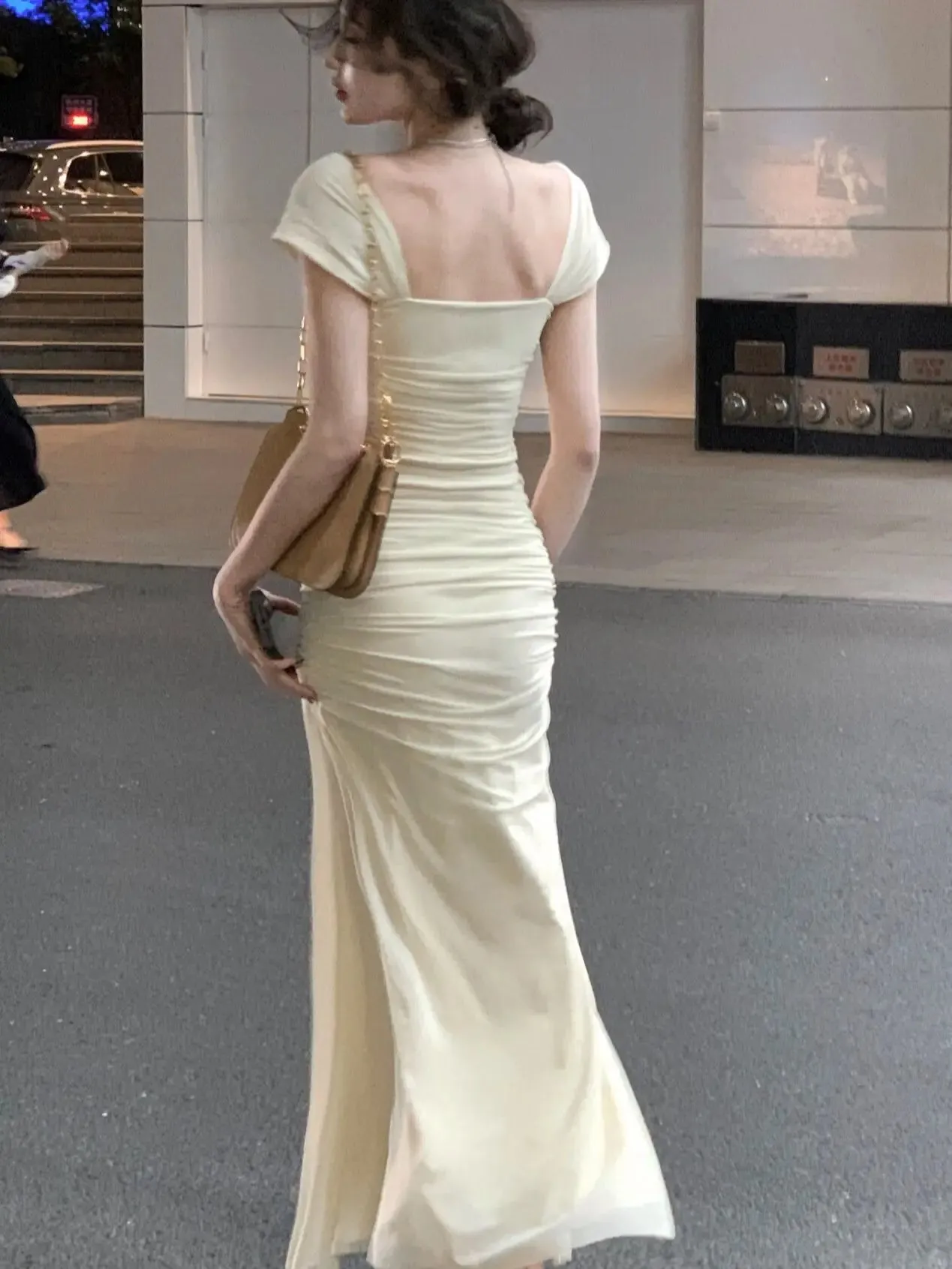 DressBetty - 2024 Summer New Elegant Vintage Bodycon One Piece Midi Dress