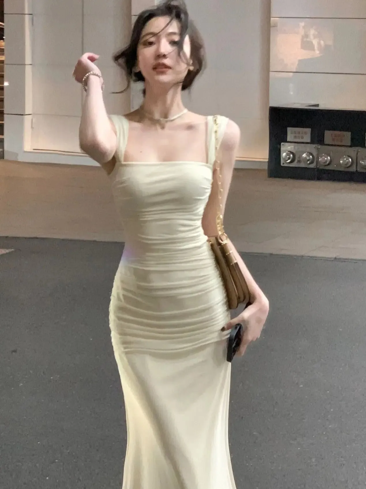 DressBetty - 2024 Summer New Elegant Vintage Bodycon One Piece Midi Dress