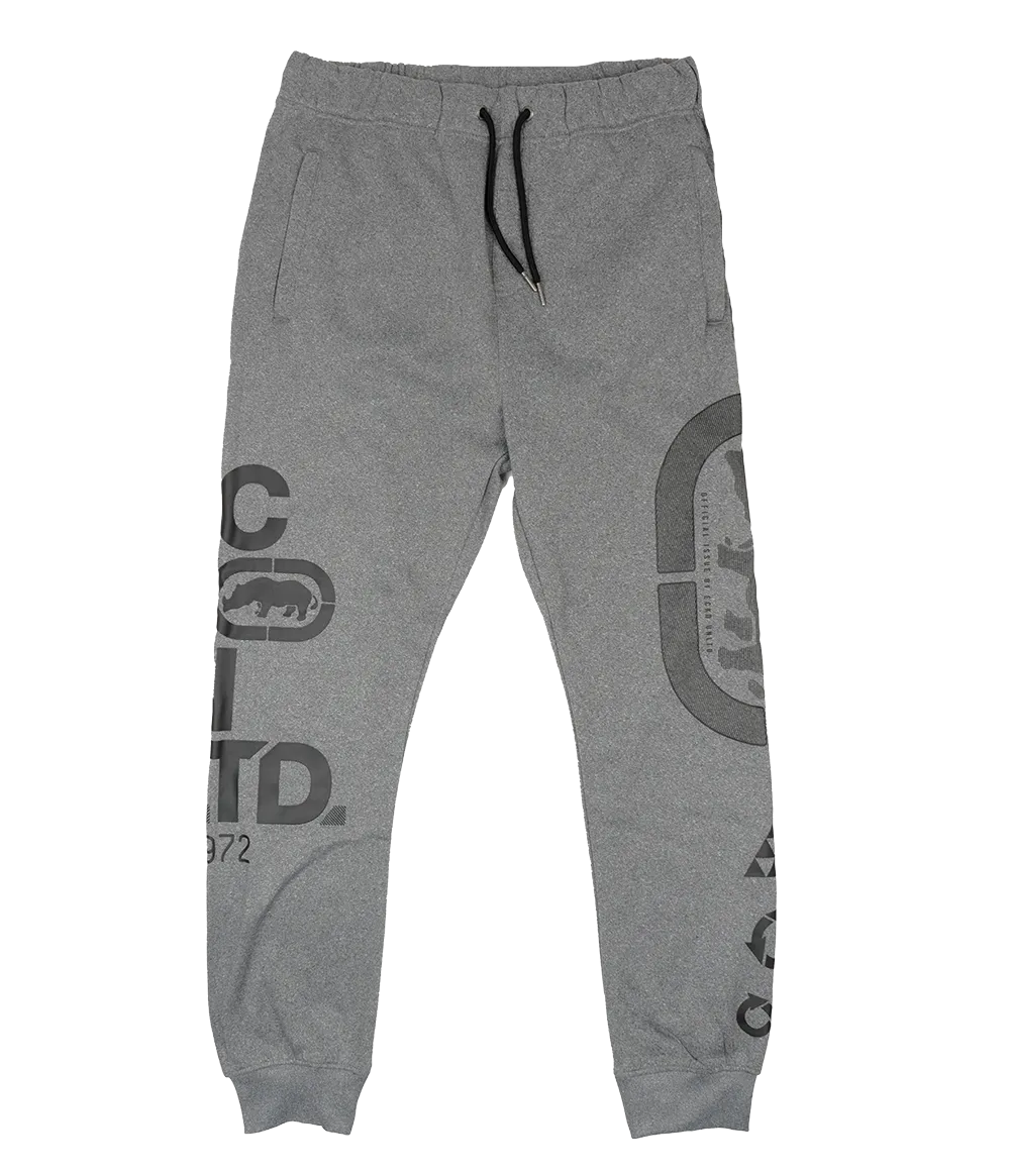 ECKO UNLTD FLEECE JOGGER PANTS GREY MARLED - EO32G840