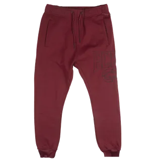 ECKO UNLTD FLEECE JOGGER PANTS RED MARLED - EO32G970