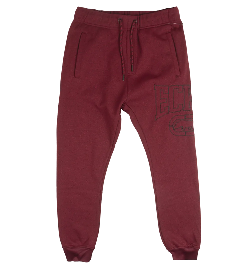 ECKO UNLTD FLEECE JOGGER PANTS RED MARLED - EO32G970