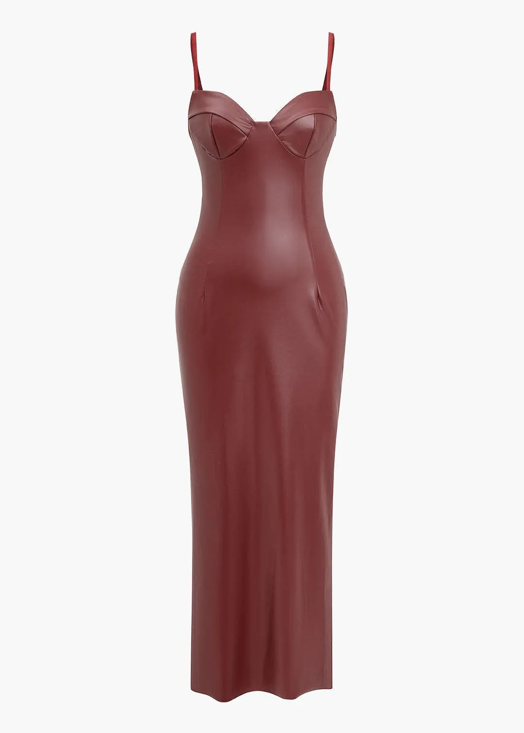 Eco-Leather Cami Maxi Dress