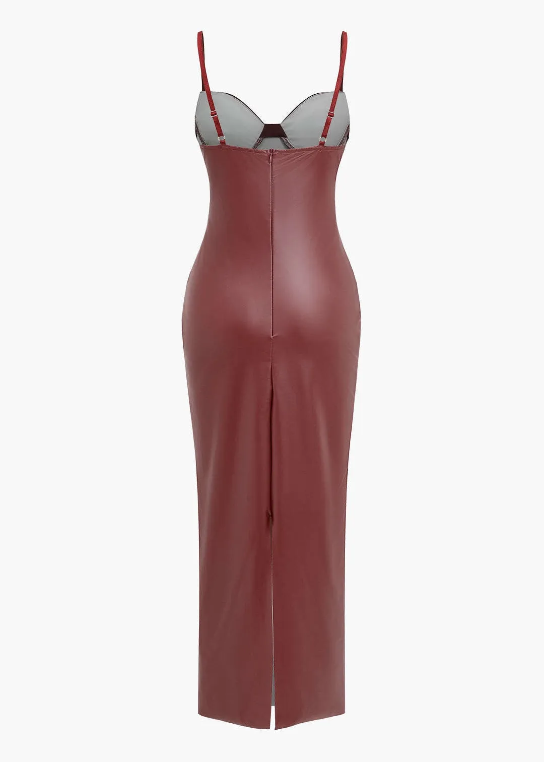 Eco-Leather Cami Maxi Dress