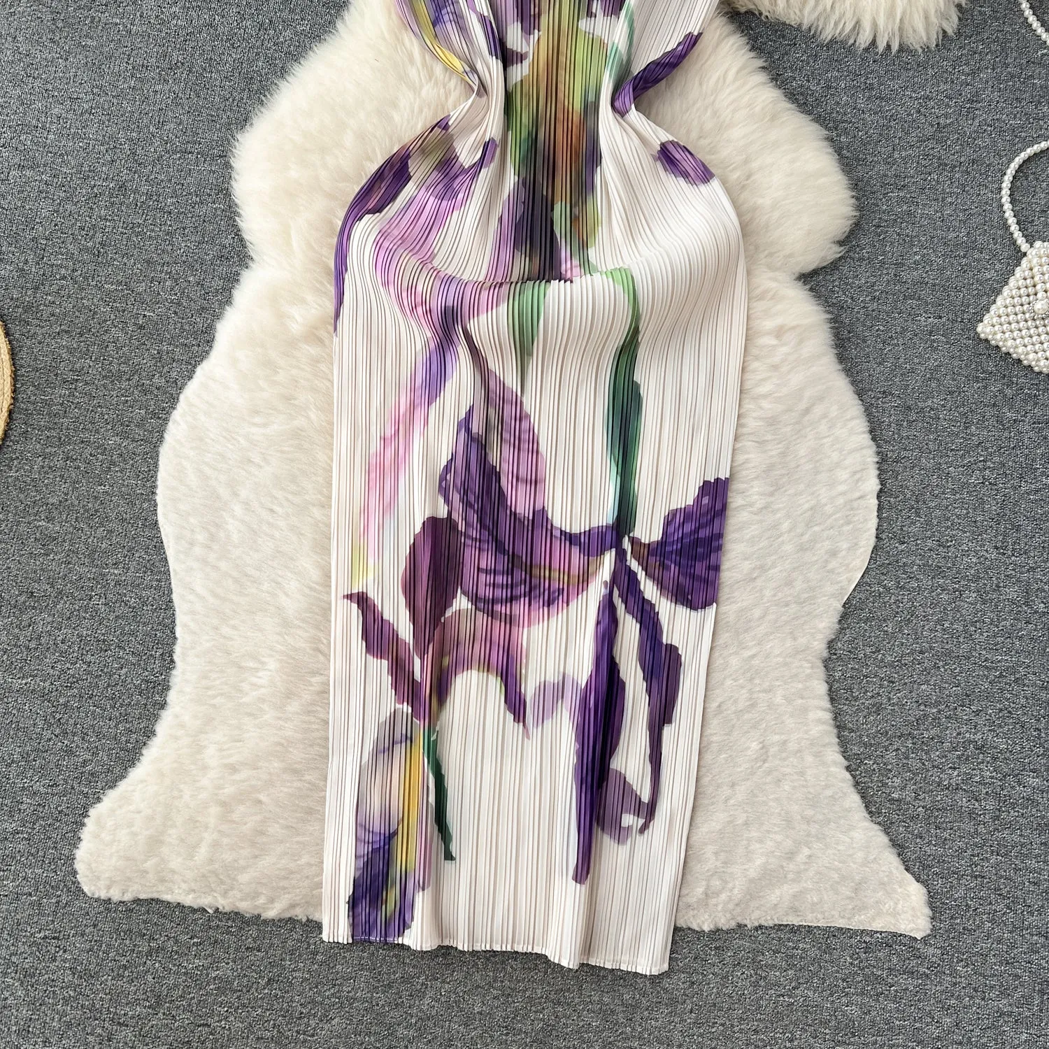 Elegant Bodycon Sleeveless Floral Dress