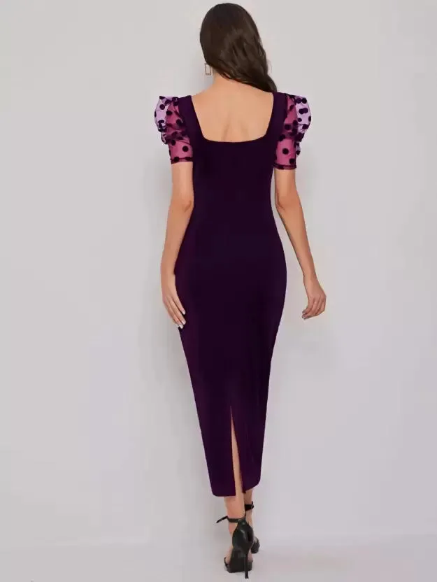 Elegant Sweetheart Sheath Midi Dress