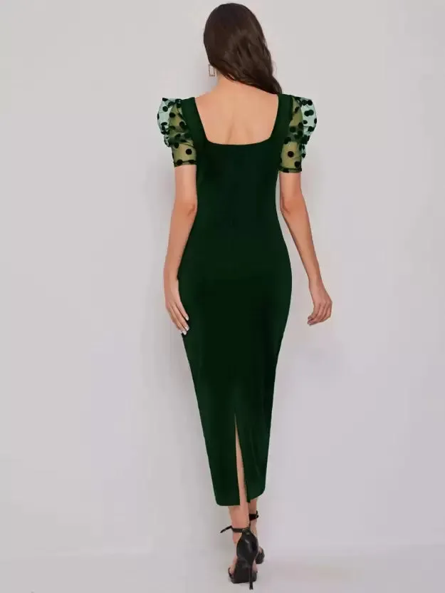 Elegant Sweetheart Sheath Midi Dress
