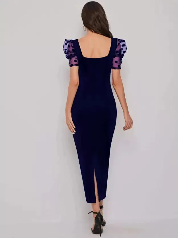 Elegant Sweetheart Sheath Midi Dress