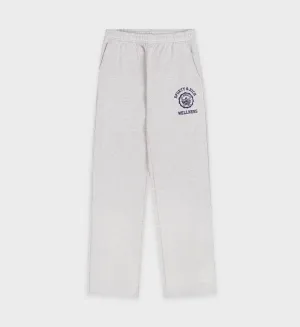 Emblem Straight Leg Sweatpant - Heather Gray/Navy