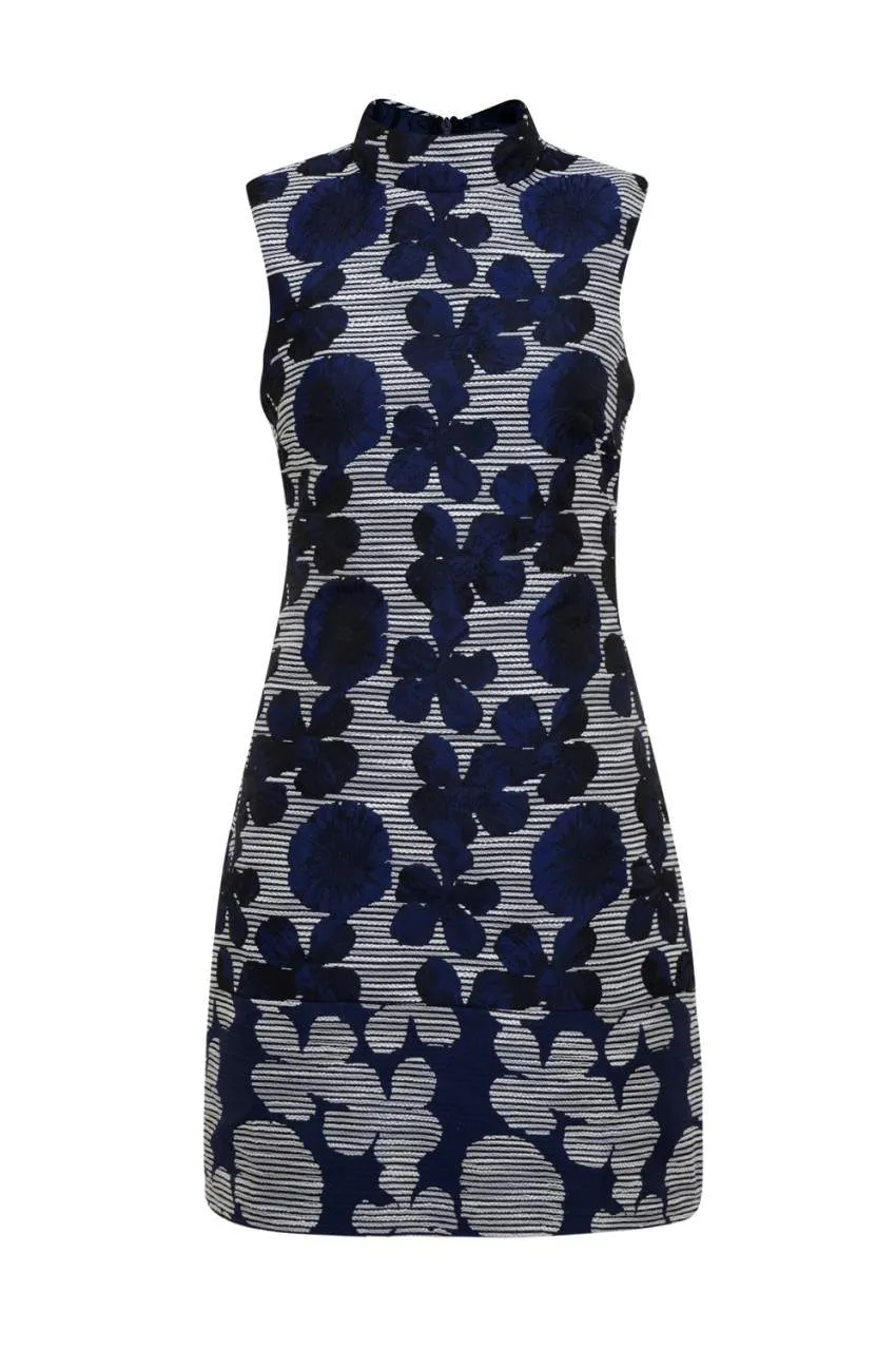 Embroidered Mini Bodycon Dress