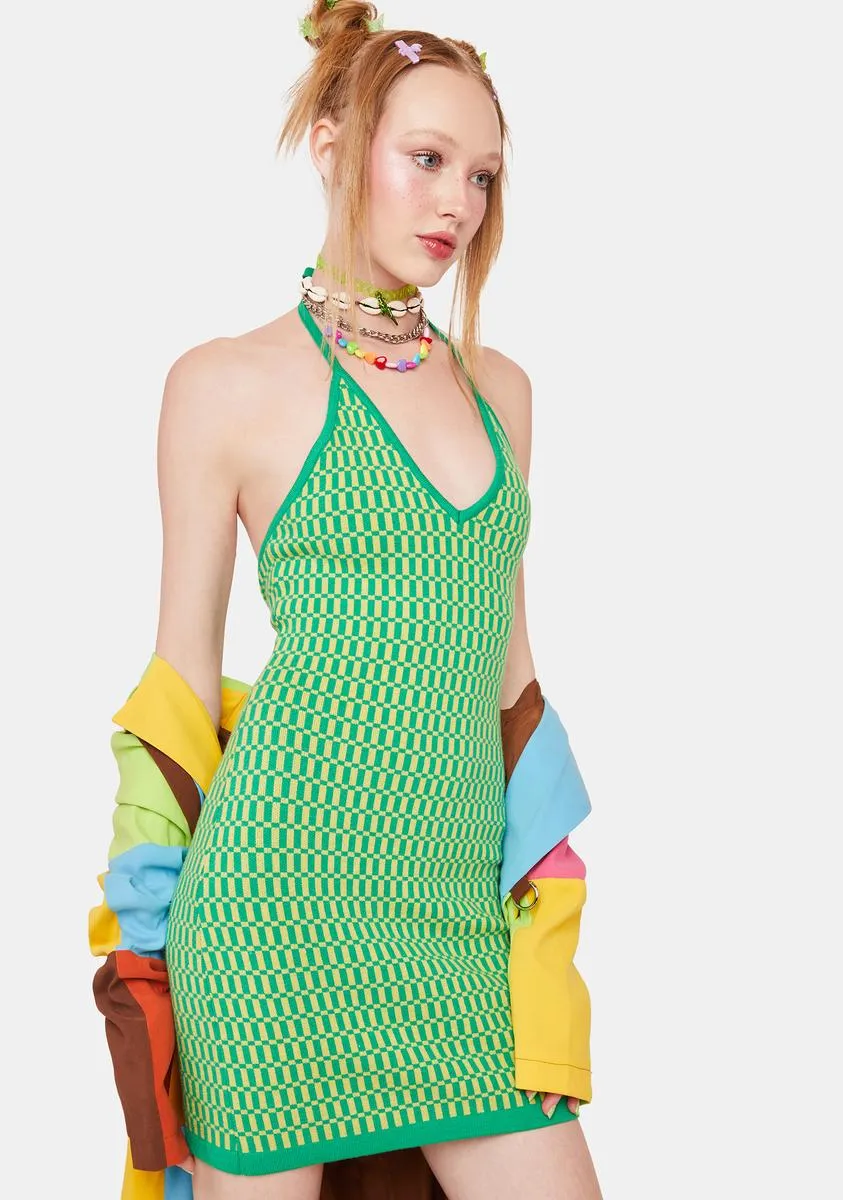 Envy Morning Social Knit Halter Dress