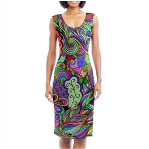 Eranas Bodycon Split Leg Midi Dress