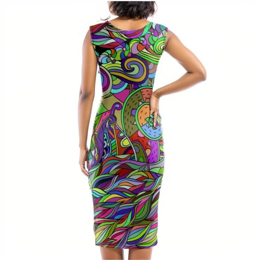 Eranas Bodycon Split Leg Midi Dress
