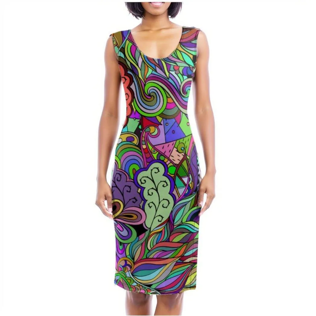 Eranas Bodycon Split Leg Midi Dress