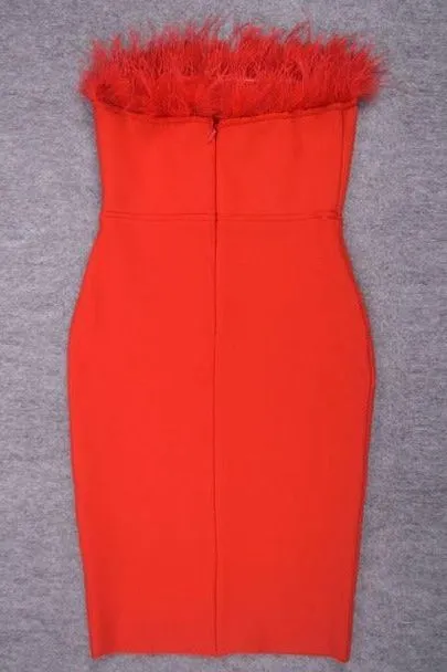 Erin Bandage Dress - Lipstick Red