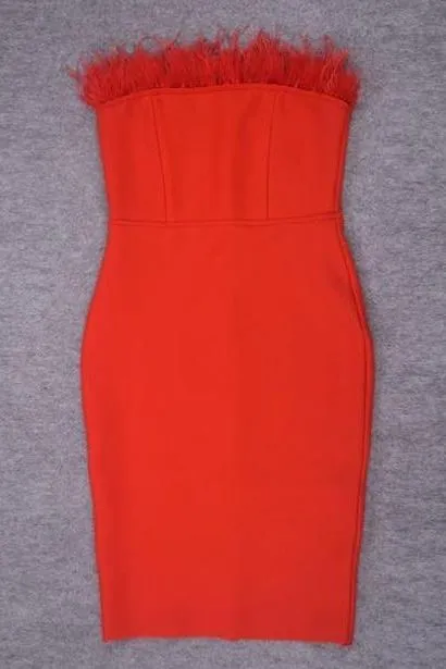 Erin Bandage Dress - Lipstick Red