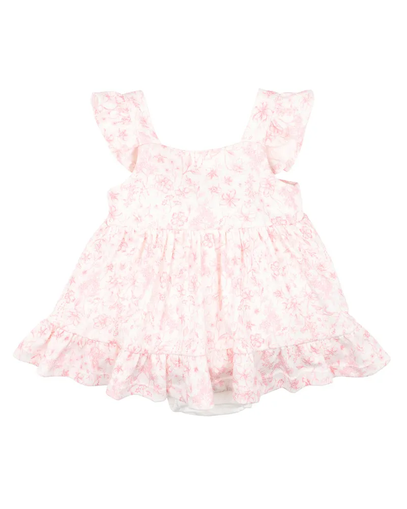 EVIE TOILE PRINT OVERLAY DRESS
