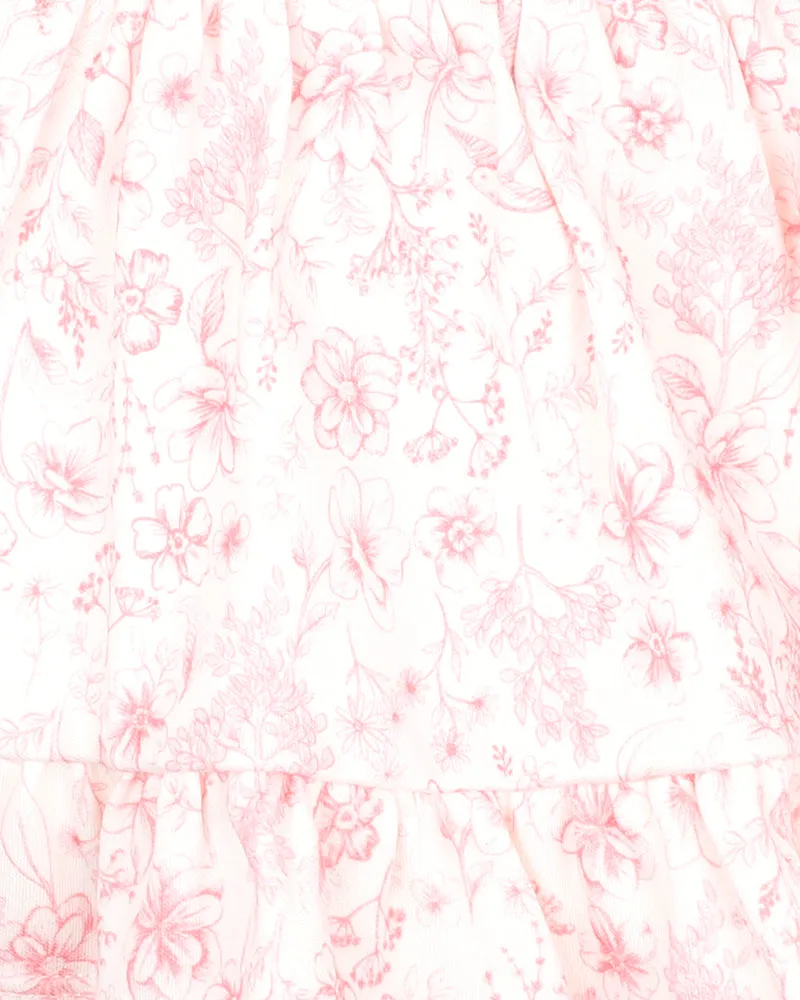 EVIE TOILE PRINT OVERLAY DRESS