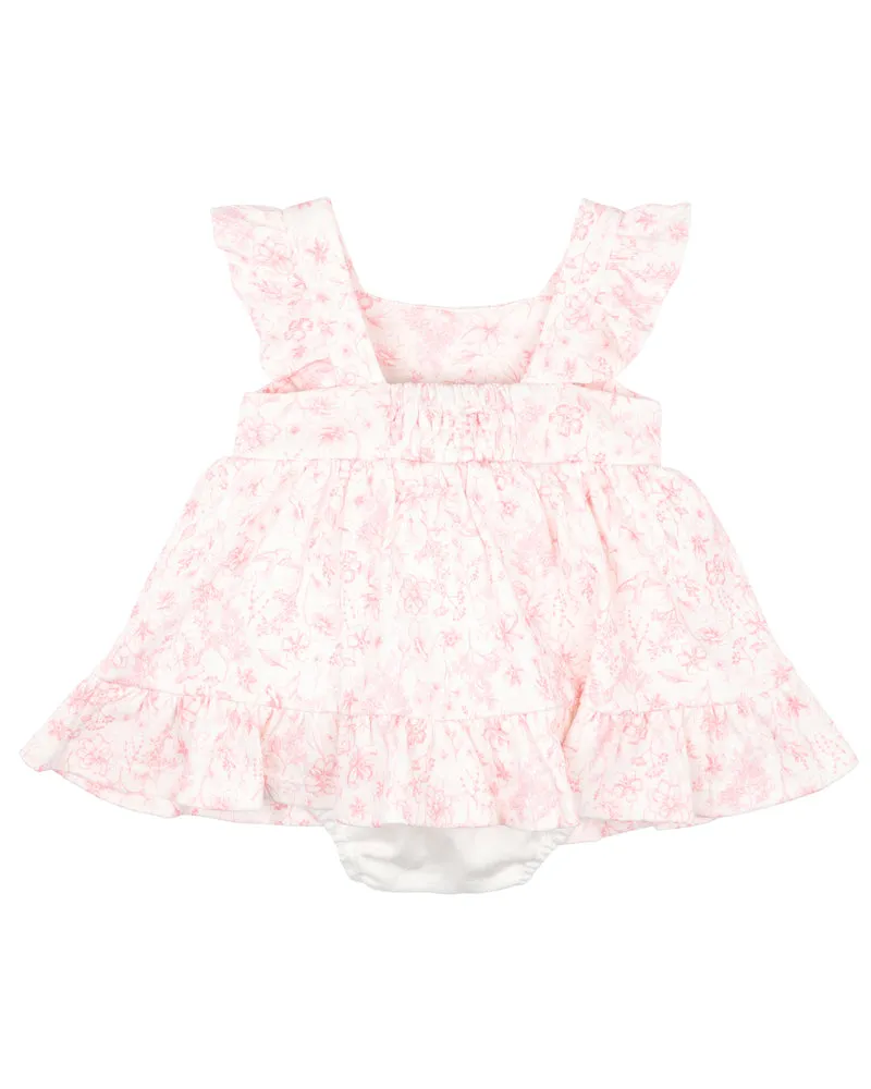EVIE TOILE PRINT OVERLAY DRESS