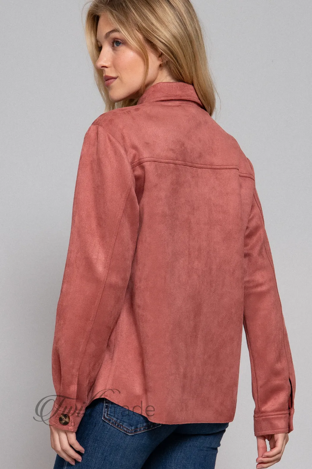 Faux Suede Shacket