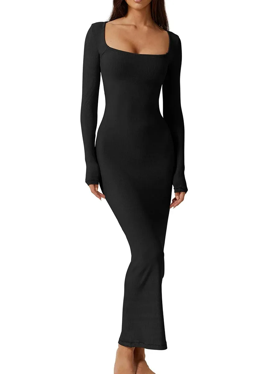 Fiona - Sleek Ribbed Bodycon Dress for Women