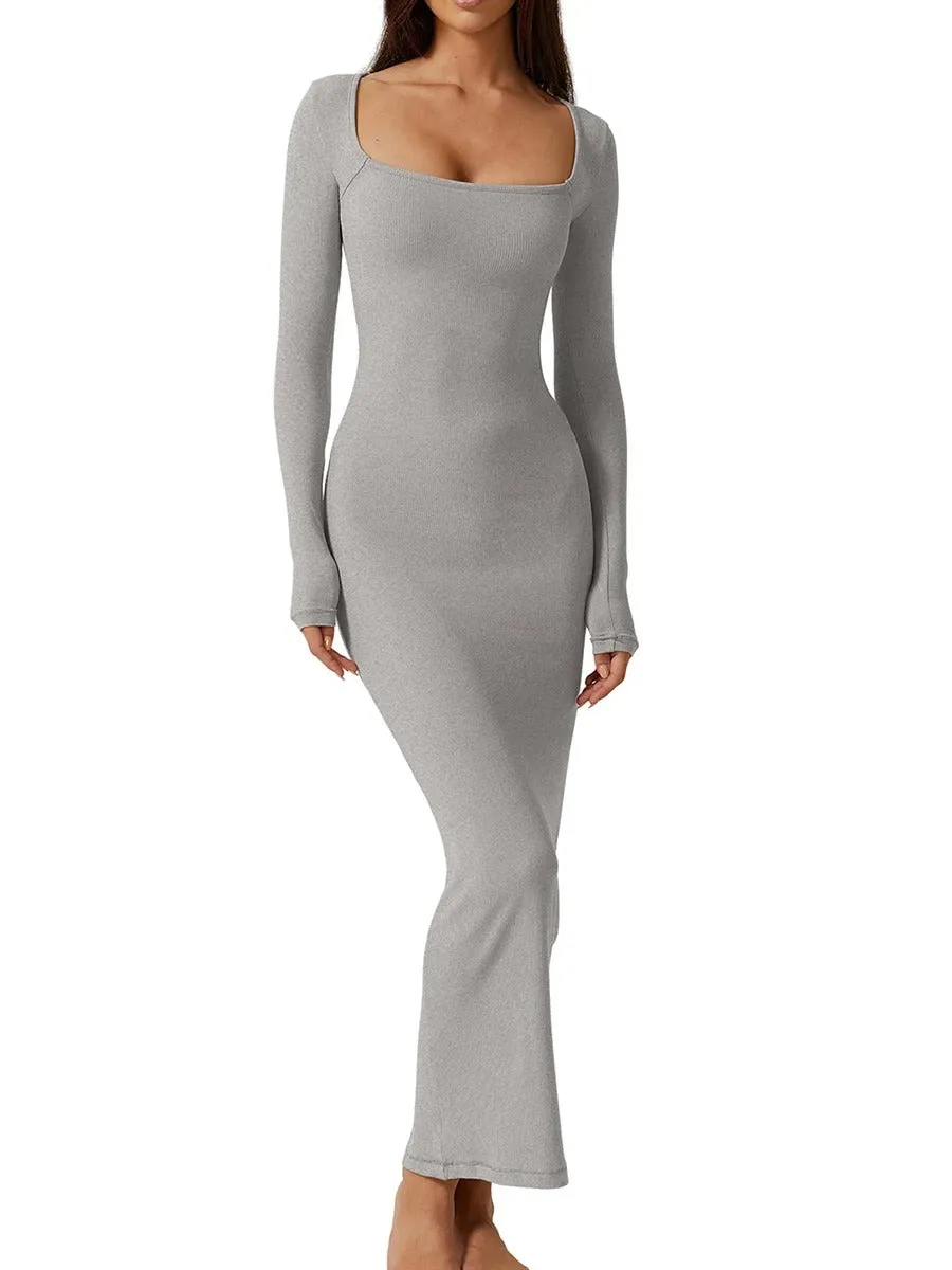 Fiona - Sleek Ribbed Bodycon Dress for Women