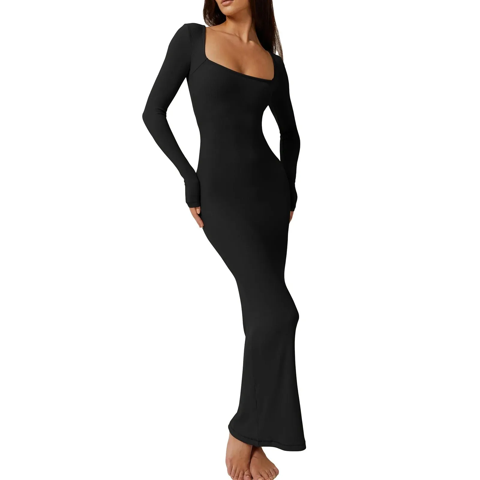 Fiona - Sleek Ribbed Bodycon Dress for Women
