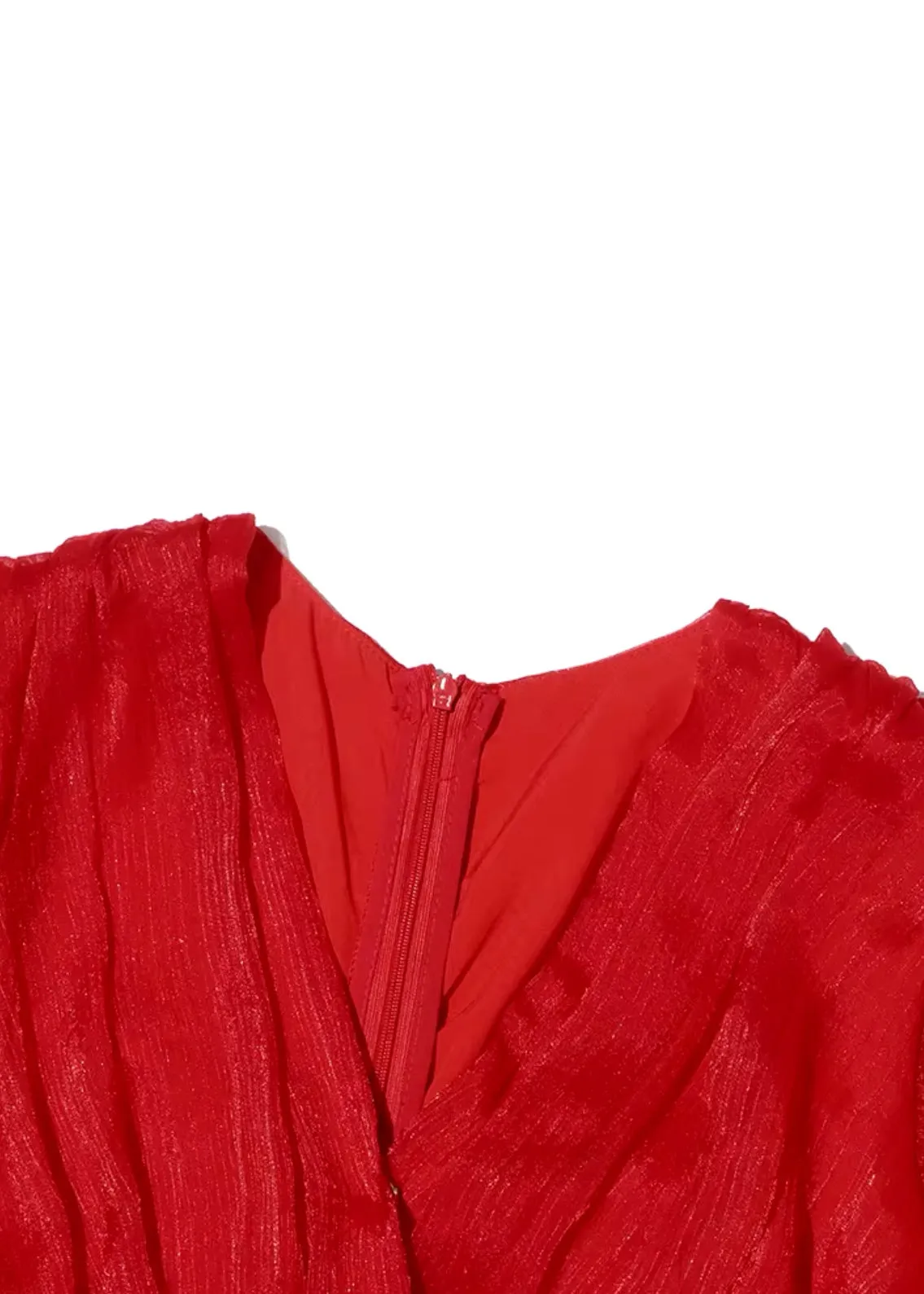 Geneva Pleated Ruffled Mini Dress