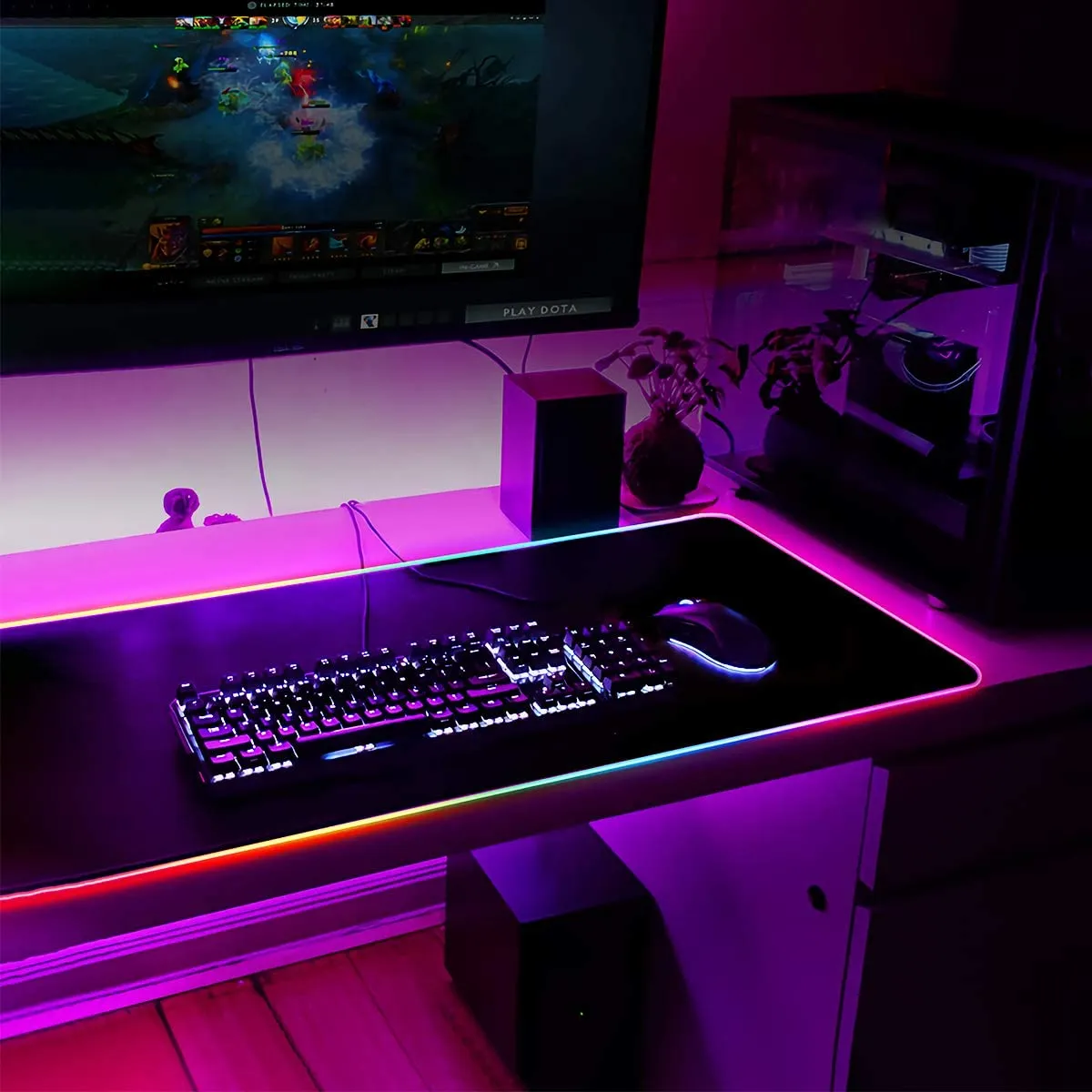 GIM RGB Gaming Mouse Pad Large, 31.5 x 12 x 0.2 Inch
