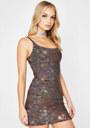 Gold I'm The Baddest Sequin Dress
