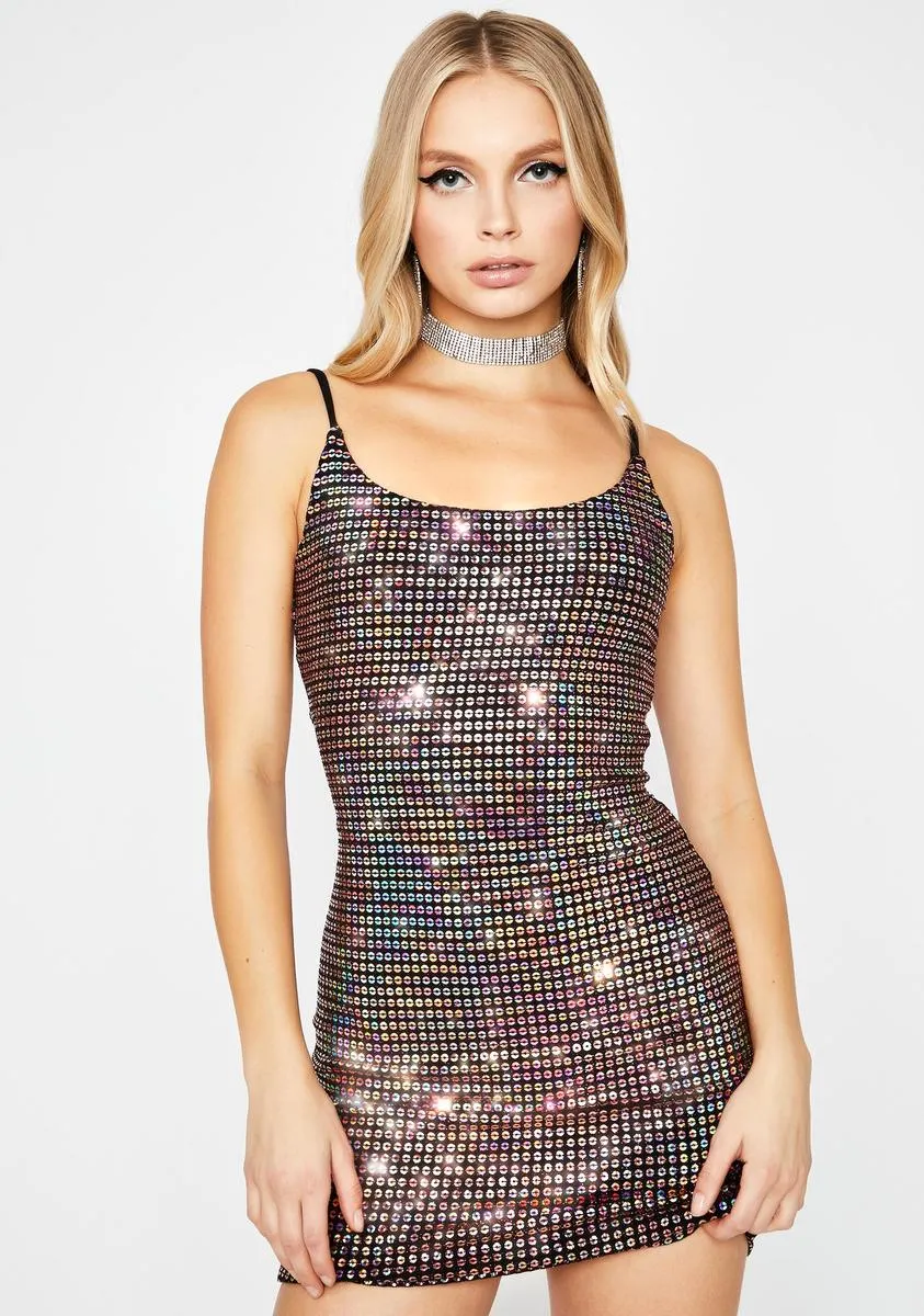 Gold I'm The Baddest Sequin Dress