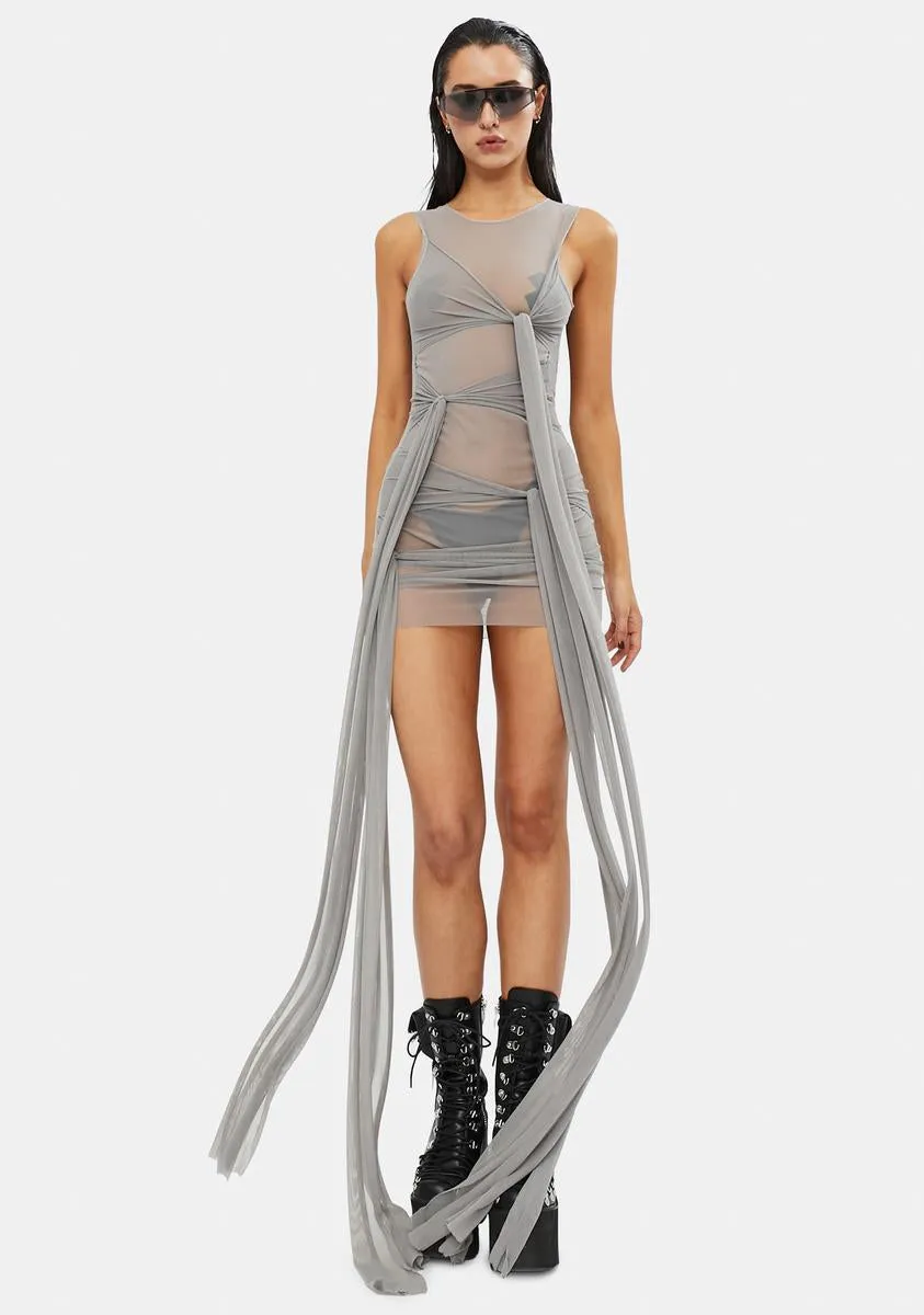 Good Vibing Strappy Mesh Dress