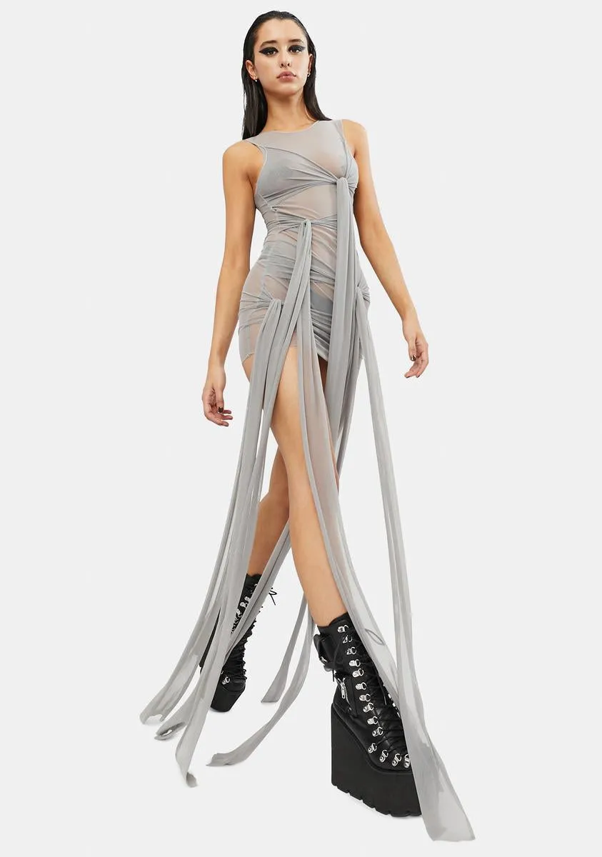 Good Vibing Strappy Mesh Dress