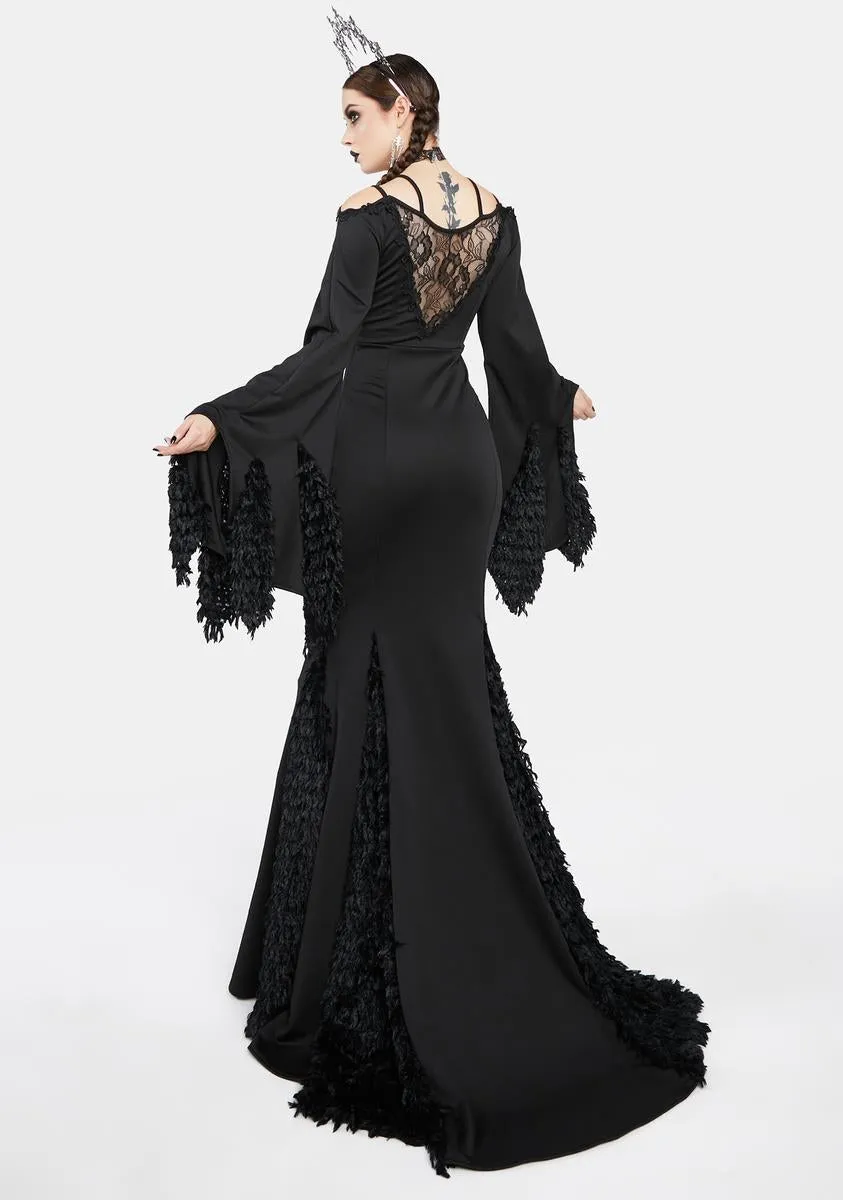 Gothic Mermaid Maxi Dress