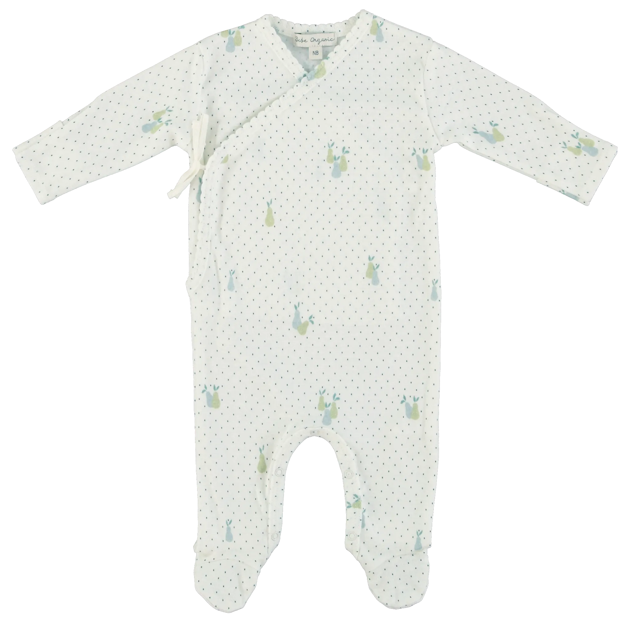 Green Pear Ian Wrap Overall Footie