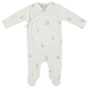 Green Pear Ian Wrap Overall Footie