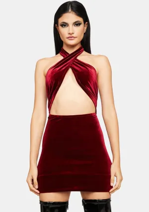 Hand It Over Velvet Dress