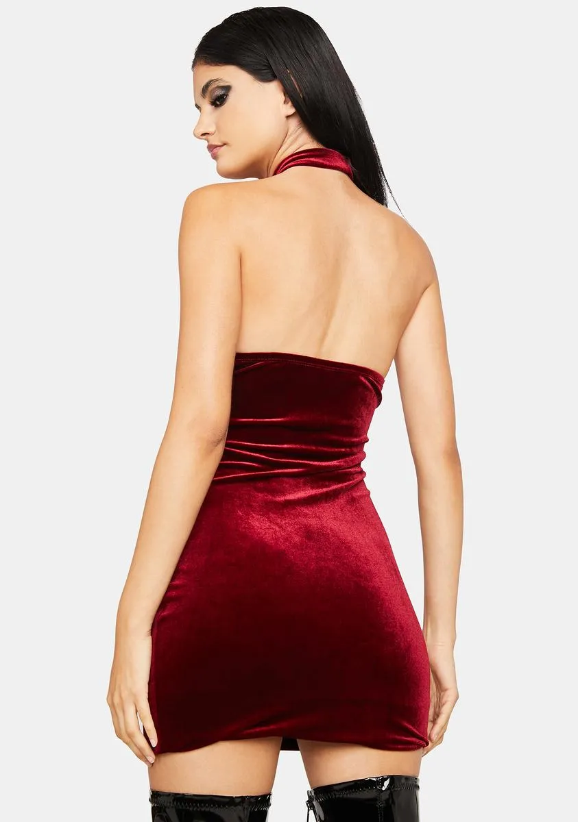 Hand It Over Velvet Dress