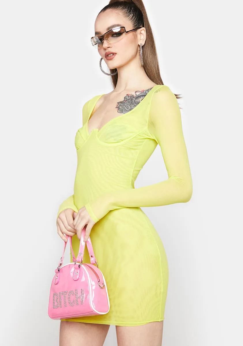 Honey Not Fade Away Mesh Bodycon Dress