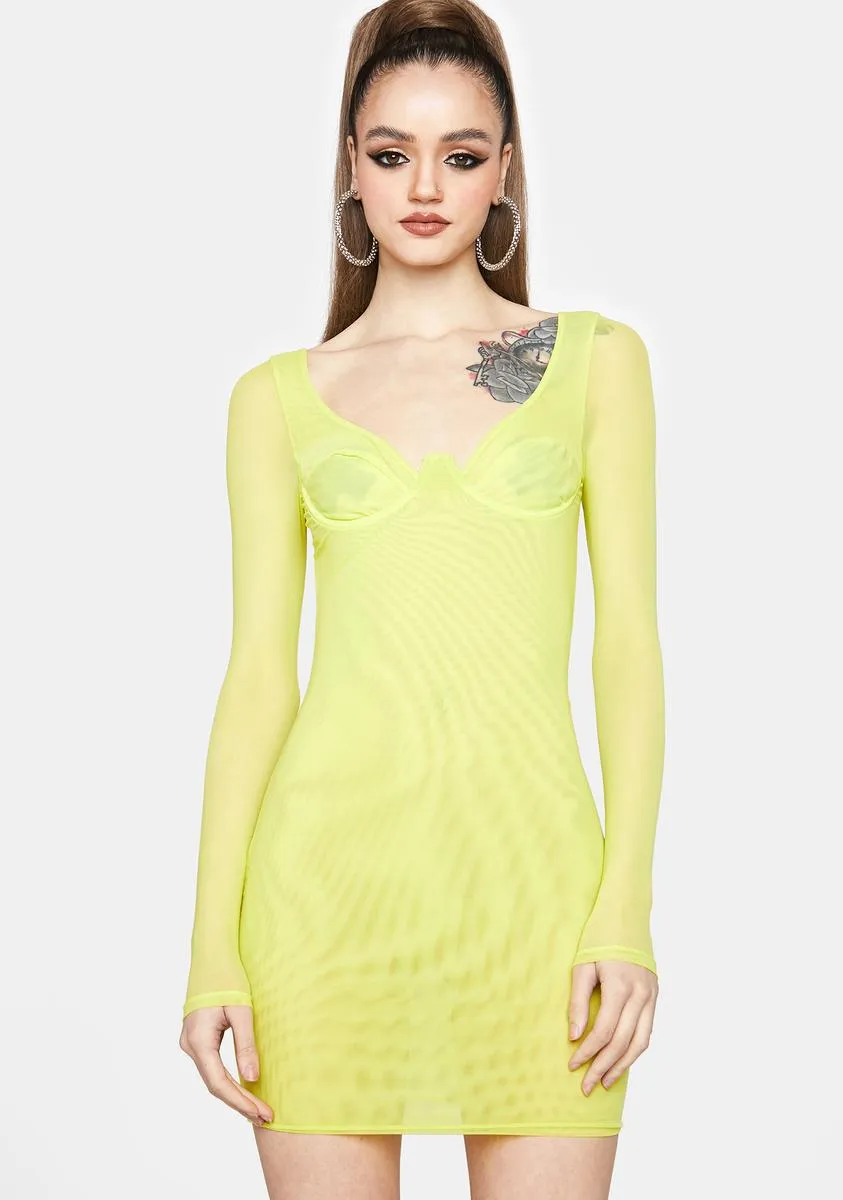 Honey Not Fade Away Mesh Bodycon Dress