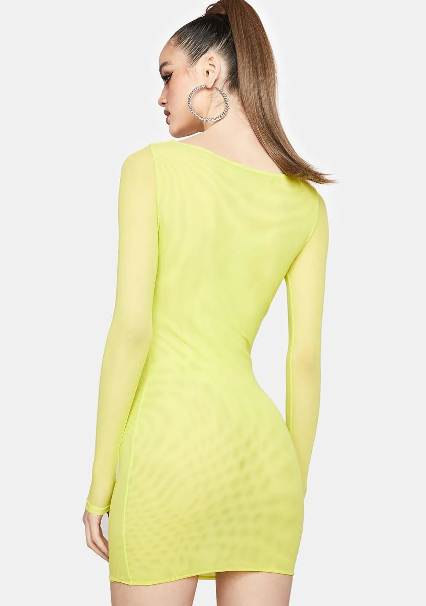 Honey Not Fade Away Mesh Bodycon Dress