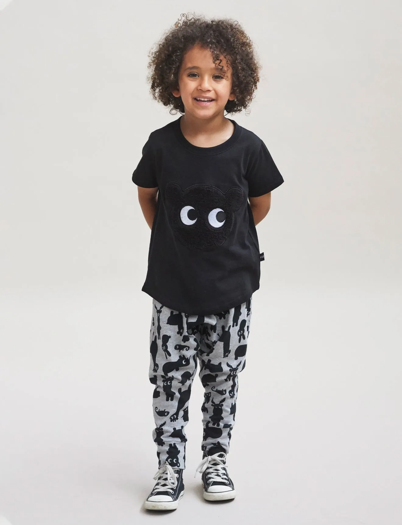 HUXBABY SHADOW ANIMAL DROP CROCH PANT