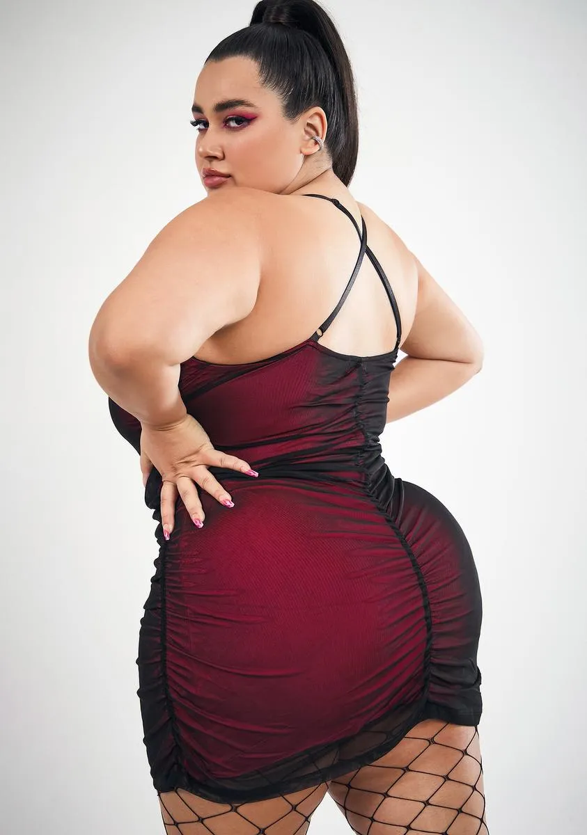 I'm Online Now Mesh Bodycon Dress