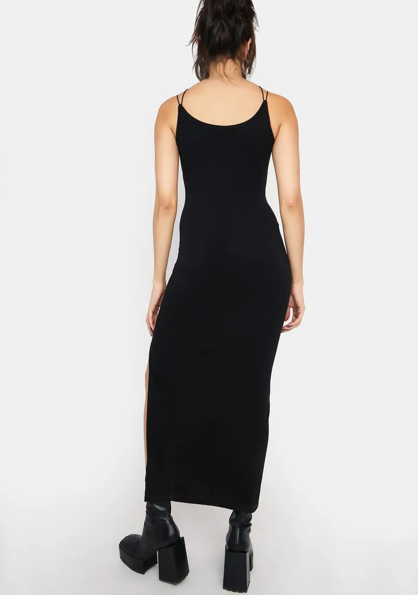 Iris Color Stitch Maxi Dress