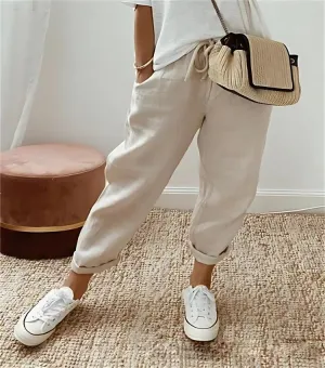Ivyshape | Casual Linen Sweatpants