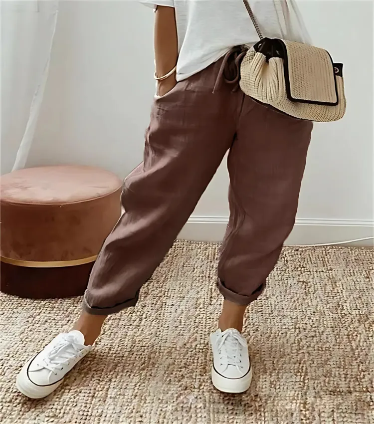 Ivyshape | Casual Linen Sweatpants