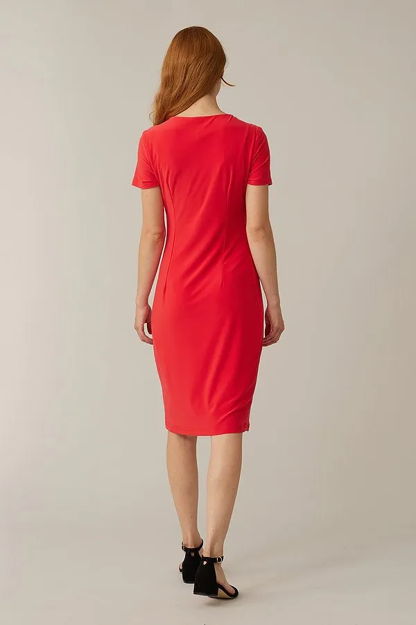 Joseph Rikoff Red Cut-out Neckline Dress