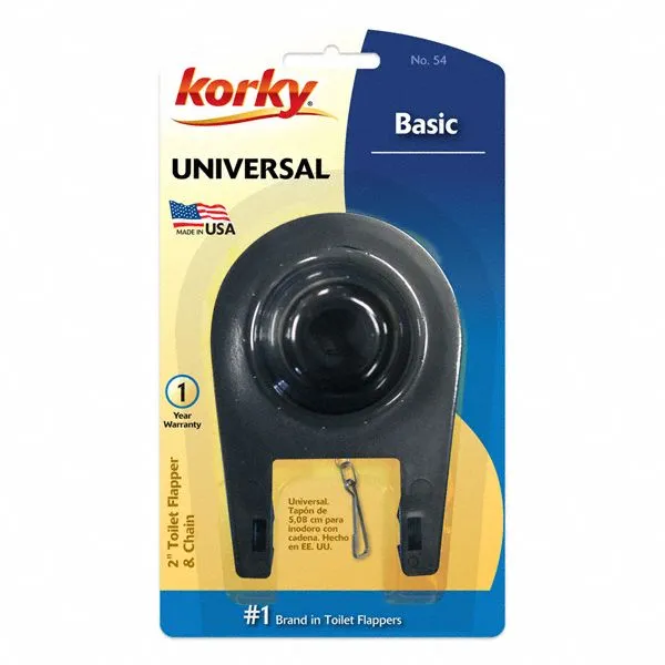 Korky Flapper, Fits Brand Universal Fit, For Use with Series Universal Fit, Toilets, Gravity Tanks - 54BP
