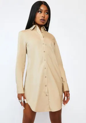 Latte Balanced Vanity Shirt Dress